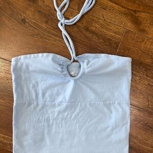 Hollister Sky Blue Gathered Neck Top